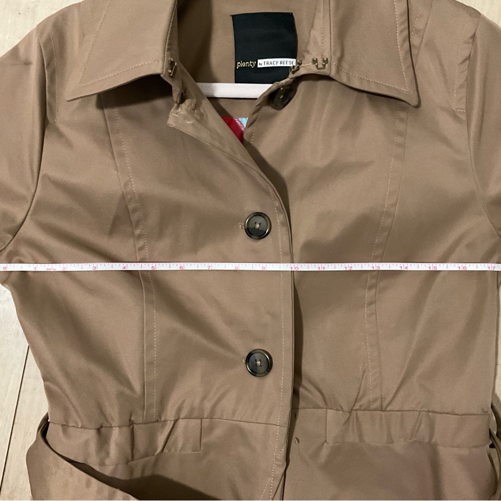 Anthropologie plenty by Tracy Reese Brown Belted Trench Coat - Picture 7 of 7